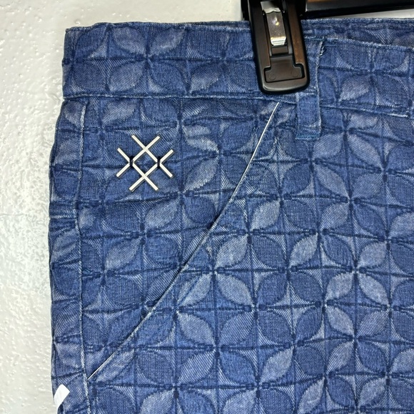 Urban Outfitters Lucid FC Denim Shorts Mens XL Blue Quilted Embroidery Logo NWOT - Picture 7 of 9